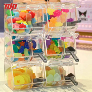 Dsp Việt Nam nhà máy tùy chỉnh rõ ràng <span class=keywords><strong>Stackable</strong></span> Acrylic kẹo <span class=keywords><strong>bin</strong></span> với nắp Scoop chủ - Product Image 1