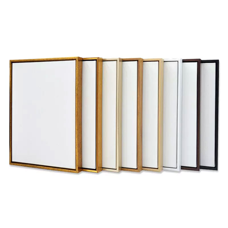 Custom Black PS Manufacturer Wall Art Floating Frames Moulding Canvas Wholesale Plastic Canvas Painting Frame