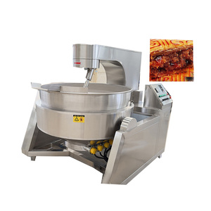 Hervidor de cocina de mermelada de fruta Industrial de acero inoxidable CON MEZCLADOR de salsa picante máquina de cocina mezcladora de alimentos grande - Product Image 1