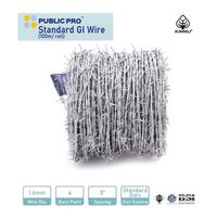 Alambre de Púas de Acero Galvanizado con Seguridad Reforzada y Torsión Inversa, Distancia entre Púas de 5 Pulgadas, Precio Directo de Fábrica en Malasia, PUBLICO