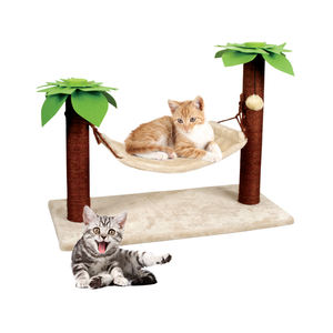 Árbol para Gatos con Diseño de Planta Verde, Rascador, Hamaca, Casa, Muebles de Madera para Gatos, Torre para Mascotas - Product Image 3