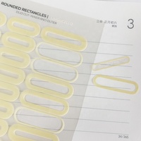 Feuilles d'autocollants transparents pour agenda, accessoires de papeterie, journal, imperméables, vente en gros