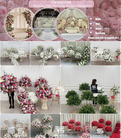 Décoration de mariage et d'événements à domicile : Guirlande de fleurs artificielles roses suspendues au plafond, décoration florale pour plafond de mariage