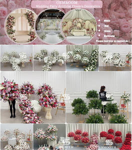 Decoración para el Hogar y Eventos de Boda, Guirnalda de Flores Artificiales Colgantes de Color Rosa para el Techo, Decoración Floral para el Techo de la Boda - Product Image 5