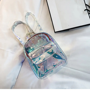 Thời Trang PVC Nhiệm Vụ Nặng Nề Rõ Ràng Ba Lô Không Thấm Nước <span class=keywords><strong>Mini</strong></span> Túi Trong Suốt Với Logo Đầy Màu Sắc Cho Phụ Nữ Của Sử Dụng Hàng Ngày - Product Image 2