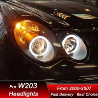 Feux avant HETOP W203 2000-2007 Classe C X203 DRL LED Mise à niveau Clignotant Feux avant Modifiés Assemblage Accessoires de signalisation pour Benz