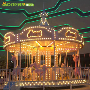 Manèges pour enfants, équipement de parc d'attractions familial Luna Park, carrousel en acier et fibre de verre à 16 places, intérieur/extérieur - Product Image 5