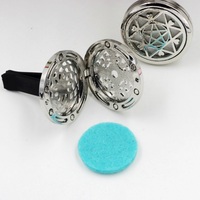 Diffuseur de parfum pour voiture en acier inoxydable, clip de ventilation, aromathérapie, désodorisant, diffuseur d'huiles essentielles avec coussinets en feutre