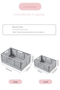 In-stock Factory Directly Baby-Friendly Large <strong>Plastic</strong> Folding <strong>Basket</strong> Collapsible Crate for Convenient Storage - Product Image 6