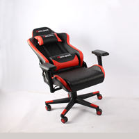Chaise de jeu ergonomique pivotante noire, vente en gros, bon marché, avec appui-tête