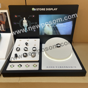 Comptoir magasin présentoirs anneau vitrine oxymètre santé anneau smartwatch écouteur mini armarium personnalisé acrylique stand d'exposition - Product Image 6