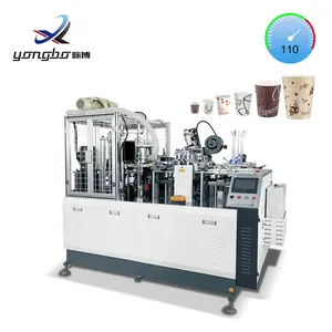Máquina formadora de copos de papel de alta qualidade 6.5kw, fábrica na China, 100-110 peças/min, máquinas totalmente automáticas para fabricação de copos de papel