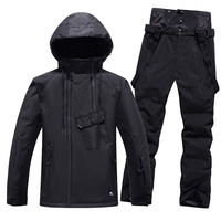 Combinaison de ski de couleur unie costume hommes et femmes modèles coupe-vent imperméable chaud respirant hiver neige équipement de ski de fond couple mod