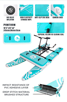 Vélo aquatique gonflable léger et portable Lumark, vélo aquatique à pédales détachable pour la remise en forme aquatique en plein air