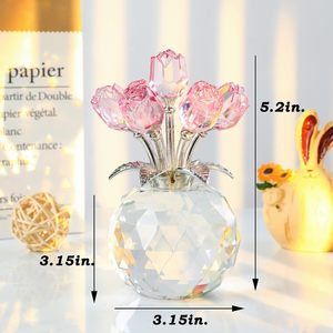 Decorazioni per la casa di nozze romantiche per la moglie di <span class=keywords><strong>cristallo</strong></span> altri oggetti di <span class=keywords><strong>cristallo</strong></span> fatti a mano con fiori <span class=keywords><strong>rosa</strong></span> di <span class=keywords><strong>cristallo</strong></span> - Product Image 3