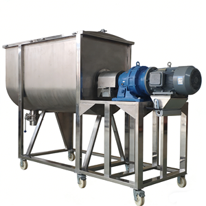 Easy Clean Horizontal Ribbon Mixer Sanitary Blender Carbon Steel Motor Chemical Additive Dye Powder Industrial Slurry Mixing - Product Image 5