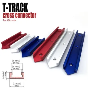 Woodworking Chute T Slot Cross Connector Track Miter Gauge Rail Circular Saw Flip Table Track mengambang bagian persimpangan