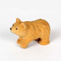 Sculptures d'animaux en bois, artisanat en bois mignon, sculptures à la main, export transfrontalier, commerce extérieur, fournitures de sculptures en bois, personnalisables