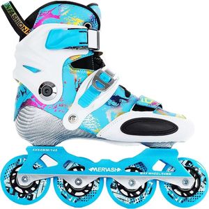 Patins à roulettes pour enfants en cuir et fibre de carbone, à fleurs plates, pour l'entraînement au patinage sur <span class=keywords><strong>glace</strong></span> et les cours de roller - Product Image 3
