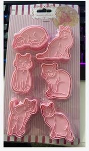 自家製クッキー用の6ピースプラスチック漫画パターン蒸しパンモデリングシュガーケーキベーキングペストリー - Product Image 3