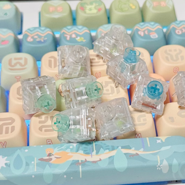 BOX Jellyfish Switch PRO Switch Fully Transparent RGB Player Exclusive Box Structure Mechanical Keyboard Linear Paragraph Switch