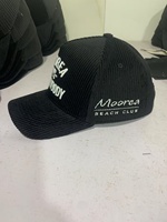 Casquette de baseball 5 panneaux en velours côtelé 100 % coton, motif léopard, unisexe, personnalisable avec broderie, style sportif et tendance pour papa