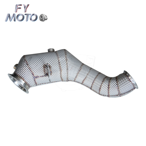 Downpipe con Scudo Termico per <span class=keywords><strong>Mercedes</strong></span> M274 W212 W205 <span class=keywords><strong>C180</strong></span> C200 C300 W213 E200 E260 E300 GLK260 2015+ LHD - Product Image 3