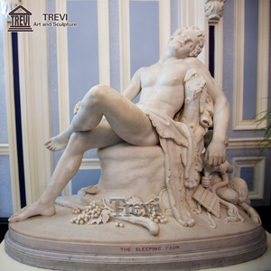 Escultura de Mármol del Satir Durmiente, Obra de Arte Griega Famosa de Museo, Escultura Barberini - Product Image 3