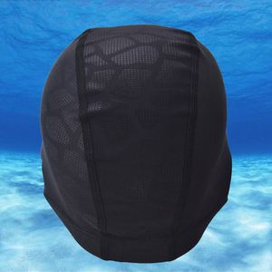 Bonnet de bain sportif en Spandex et Polyester pour hommes, femmes et enfants, couleur unie, protège les oreilles, pour cheveux longs, accessoires de natation en Nylon - Product Image 3