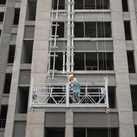 Gondola Pembersih Jendela Scaffolding Listrik Platform Gantung Perakitan Cepat untuk Perawatan Gedung