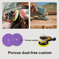 Papier abrasif violet 3M en gros, papier abrasif Rhynogrip à 6 trous anti-poussière, disque de ponçage grain 2500 pour polissage automobile
