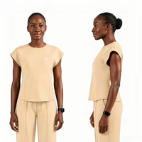 Ensemble de blouses médicales sans manches pour femmes, logo personnalisé, marque privée, uniforme d'hôpital respirant, tenue de travail pour infirmières et médecins