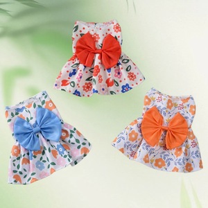 Vestido de Princesa para Perro o Gato, Falda con Estampado de Lazo Colorido, Ropa Lavable de Verano, Prenda para las Cuatro Estaciones - Product Image 2