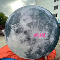 Lune géante gonflable, vente flash neuf ballons gonflables planètes, tissu Oxford 420D, grande lune gonflable