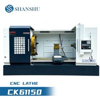 Tour CNC horizontal CK61150, portée maximale 1500 mm, longueur de pièce 5000 mm, machine de tournage robuste pour pièces métalliques