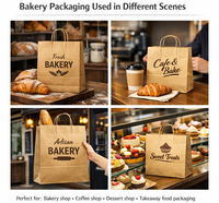 Sacs en papier jetables personnalisés pour la restauration rapide, imprimés sur mesure, résistants à la graisse, pour poulet frit, sacs SOS pour restaurant HONPAK