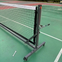 Structure de filet de pickleball autoportante de 22 kg, ensemble professionnel de filet de pickleball d'extérieur avec roulettes verrouillables