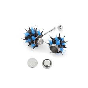 Anneau de <span class=keywords><strong>langue</strong></span> vibrant en caoutchouc Jachon Hip Hop 1,6*18*5mm Barre en acier inoxydable Piercing de <span class=keywords><strong>langue</strong></span> Punk Bijoux de corps unisexe - Product Image 6
