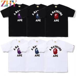 T-<span class=keywords><strong>shirt</strong></span> imprimé tendance pour homme ZHY Custom 2026 1.1 High Version avec lettrage, par un créateur de mode, vente chaude - Product Image 2