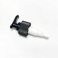 Pompe à pression noire 24, 28 ou 32 dents pour flacons en plastique de Guangzhou – Idéale pour lotions, shampoings, gels douche et désinfectants pour les mains