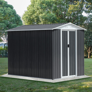 Grand hangar de stockage extérieur abri de jardin en métal étanche pour outils stockage de vélo robuste - Product Image 1