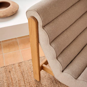 Salon inclinable avec terrasse d'hôtel moderne Chambres modernes Lounge <span class=keywords><strong>Club</strong></span> Coffee Shop <span class=keywords><strong>Fauteuil</strong></span> <span class=keywords><strong>beige</strong></span> en bois de chêne massif naturel - Product Image 6