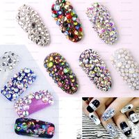 Vente en gros Emballage en vrac de 1kg strass non correctif strass à dos plat pour Nail Art