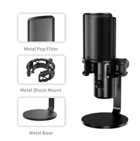 Nouvelle qualité USB ordinateur filaire dynamique condensateur Smart filaire Microphone professionnel avec filtre populaire