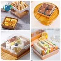 Impresión de logotipo Envases de comida para llevar desechables Caja para llevar Fiambreras con tapas Caja de aperitivos de papel Kraft marrón Cuadrada