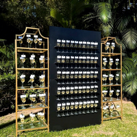 Support mural en acrylique pour verres à champagne, idéal pour les décorations de mariage et événements festifs