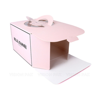 Boîtes à donuts personnalisées avec logo imprimé, contenants pliables pour gâteaux et sushis avec fenêtre, matériaux recyclés, taille et design sur mesure