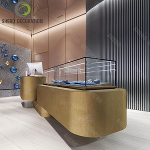 ตู้โชว์เครื่องประดับพร้อมไฟ LED ตู้โชว์นาฬิกาแบบมีกุญแจล็อค ตู้โชว์กระจกสำหรับร้านขายนาฬิกา ดีไซน์สวยงาม - Product Image 4