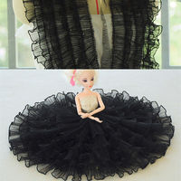 15cm de large cinq couches corps plissé ondulé dentelle élastique plié matériel ruban robe col bord garniture couture fournitures