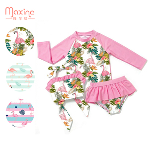 Trajes de Baño para Niños al por Mayor para el Verano, Conjuntos de 3 Piezas para Niñas con Estampado Personalizable y Traje de Baño para Bebés, Conjuntos de Ropa para Niñas - Product Image 1